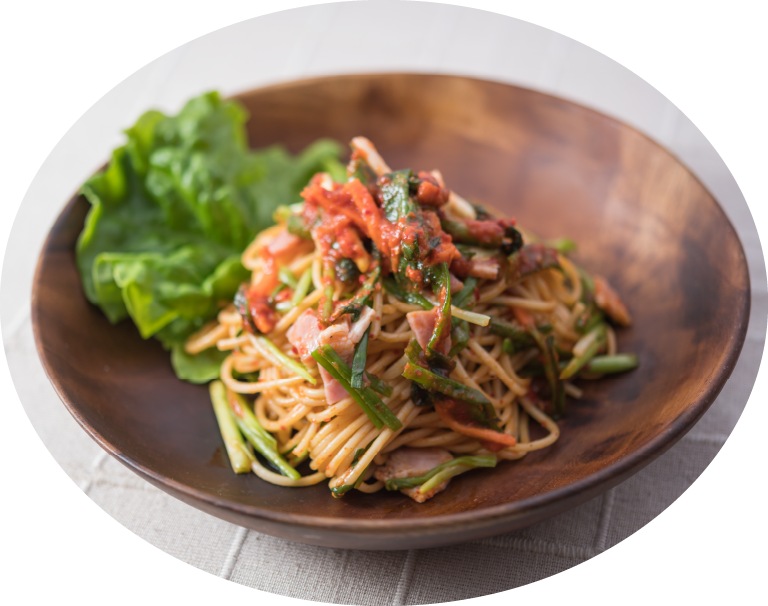 ネギキムチパスタ